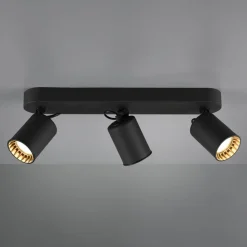 Plafondspot Pago, 3-lamps, zwart