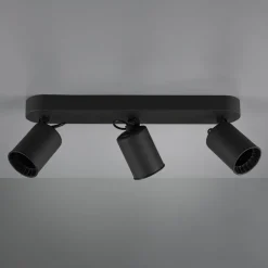 Plafondspot Pago, 3-lamps, zwart