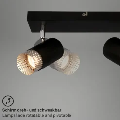 Plafondspot Plek GU10 zwart/zilver 3-lamps