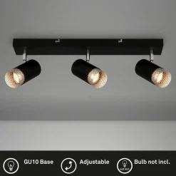 Plafondspot Plek GU10 zwart/zilver 3-lamps
