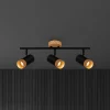 Plafondspot Plek GU10 zwart/hout 3-lamps