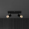 Plafondspot Plek GU10 zwart/zilver 2-lamps