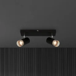 Plafondspot Plek GU10 zwart/zilver 2-lamps