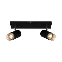 Plafondspot Plek GU10 zwart/zilver 2-lamps