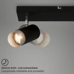 Plafondspot Plek GU10 zwart/zilver 2-lamps