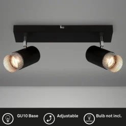 Plafondspot Plek GU10 zwart/zilver 2-lamps