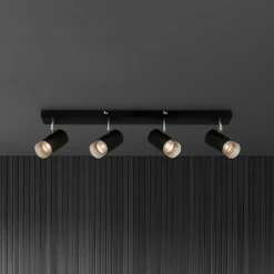 Plafondspot Plek GU10 zwart/zilver 4-lamps