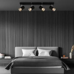 Plafondspot Plek GU10 zwart/zilver 4-lamps