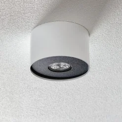 Plafondspot Point Sin cilindrische vorm, wit