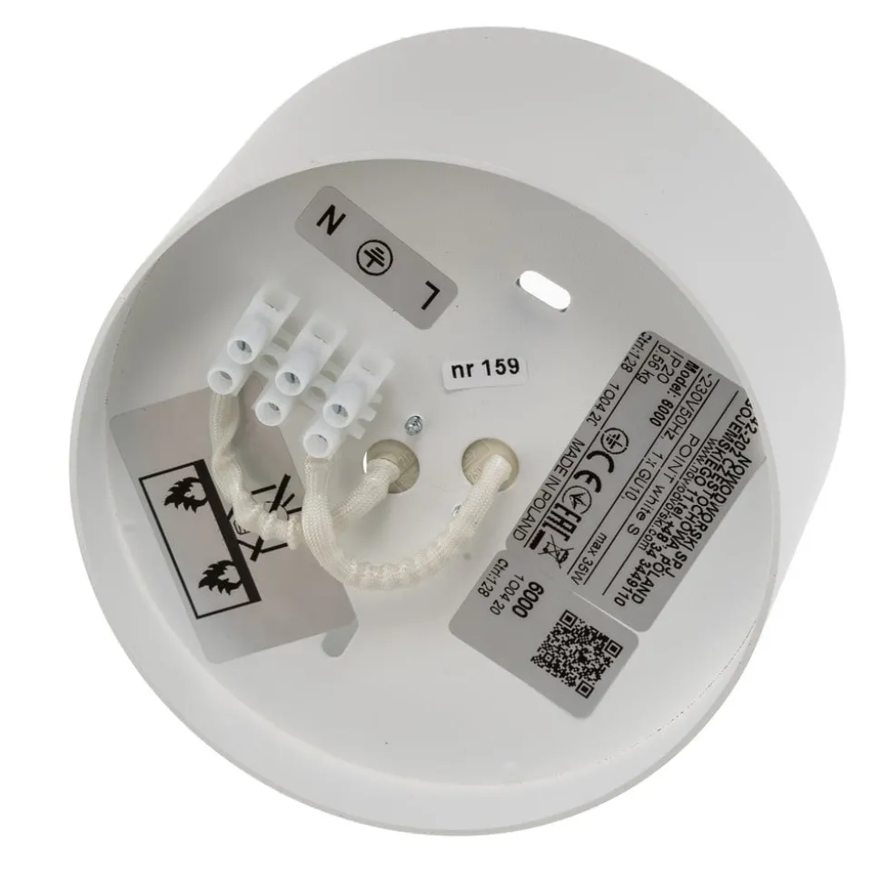 Plafondspot Point Sin cilindrische vorm, wit