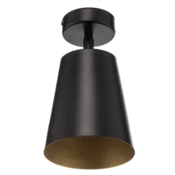 Plafondspot Prism, 1-lamp, zwart/goud