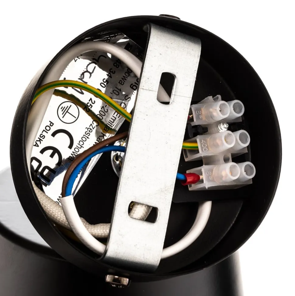 Plafondspot Prism, 1-lamp, zwart/goud