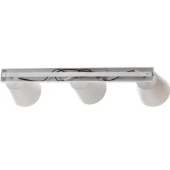 Plafondspot Prism van staal, 3-lamps, wit/goud