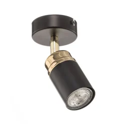 Plafondspot Reno, 1-lamp, zwart/goud