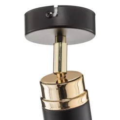 Plafondspot Reno, 1-lamp, zwart/goud