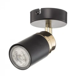 Plafondspot Reno, 1-lamp, zwart/goud