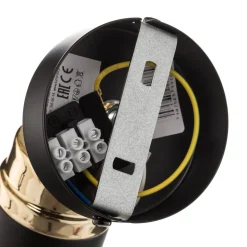 Plafondspot Reno, 1-lamp, zwart/goud