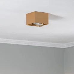 Plafondspot Riesta, goud, 1-lamp