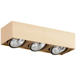 Plafondspot Riesta, goud, 3-lamps