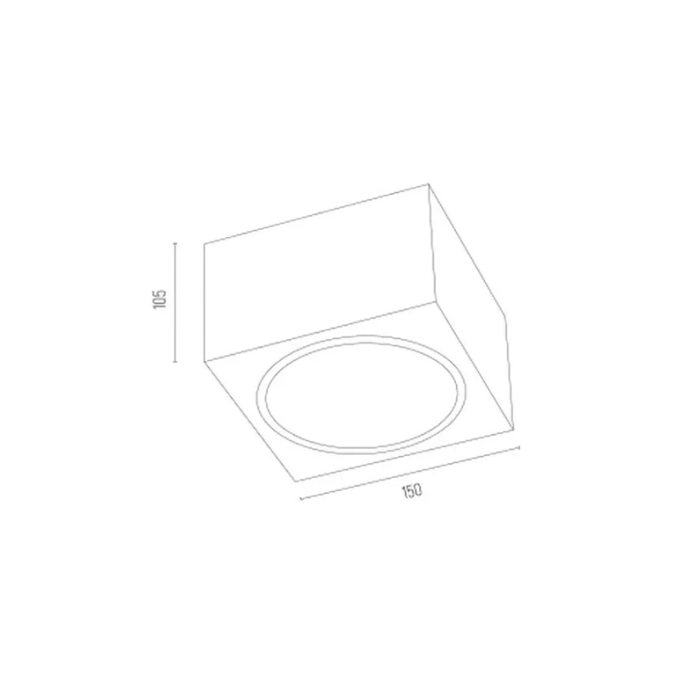 Plafondspot Ronda, 1-lamp, wit