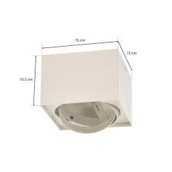 Plafondspot Ronda, 1-lamp, wit