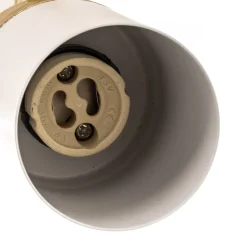 Plafondspot Rondo wit/goud 8-lamps