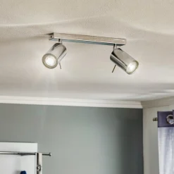 Plafondspot Round, chroom, 2-lamps