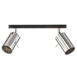 Plafondspot Round, chroom, 2-lamps