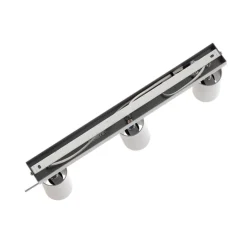 Plafondspot Round, grijs, 3-lamps lineair