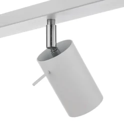 Plafondspot Round, wit, 3-lamps lineair