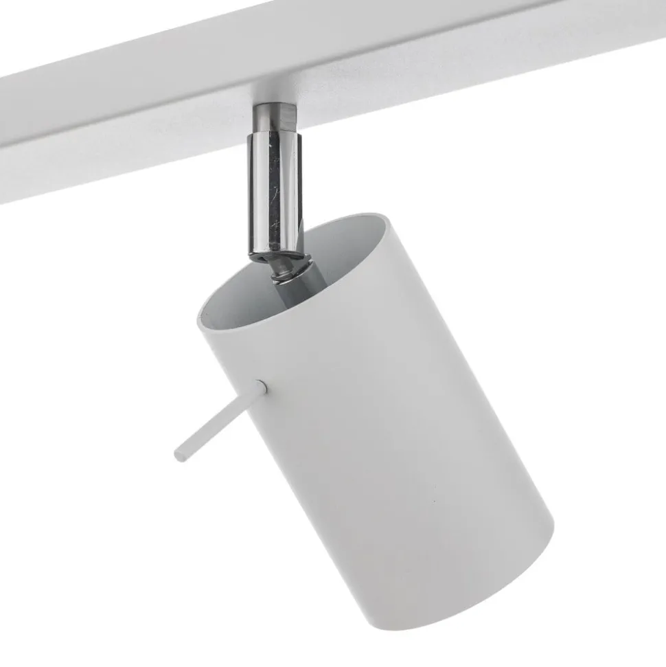 Plafondspot Round, wit, 3-lamps lineair