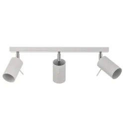 Plafondspot Round, wit, 3-lamps lineair