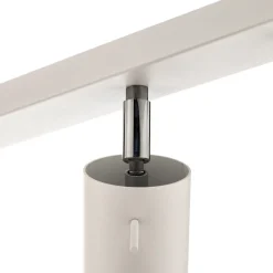 Plafondspot Round, wit, 6-lamps lineair