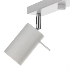 Plafondspot Round, wit, 4-lamps lineair