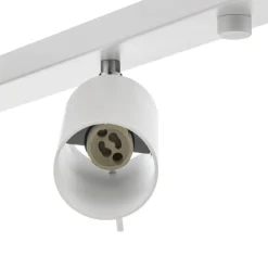 Plafondspot Round, wit, 4-lamps lineair