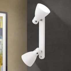 Plafondspot School, 2-lamps, wit