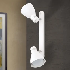 Plafondspot School, 2-lamps, wit