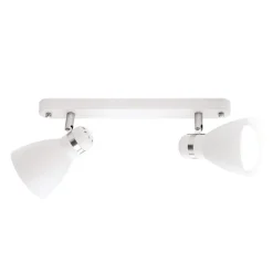 Plafondspot School, 2-lamps, wit