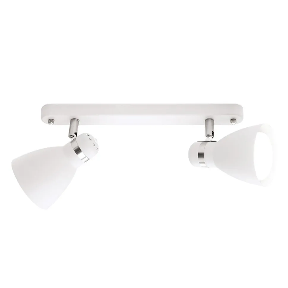 Plafondspot School, 2-lamps, wit