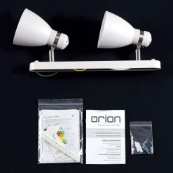 Plafondspot School, 2-lamps, wit