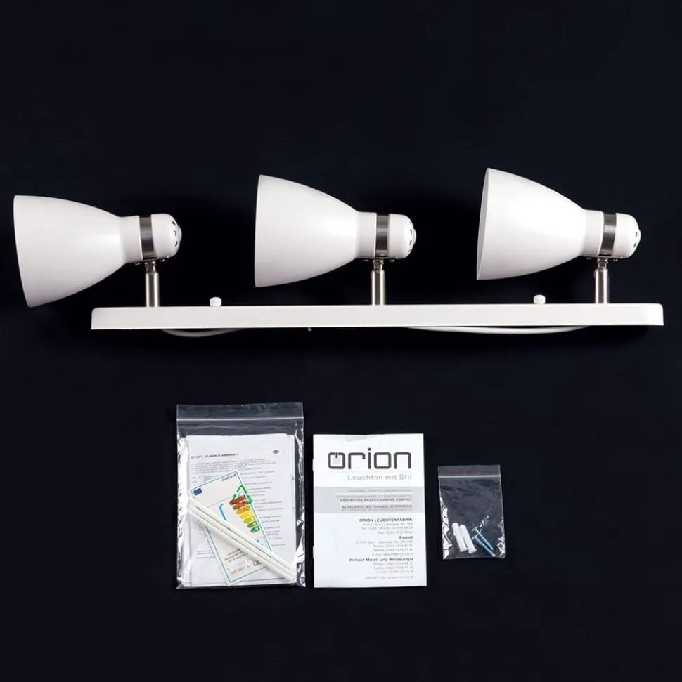 Plafondspot School, 3-lamps, wit