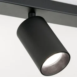 Plafondspot Sean 6-lamps, zwart