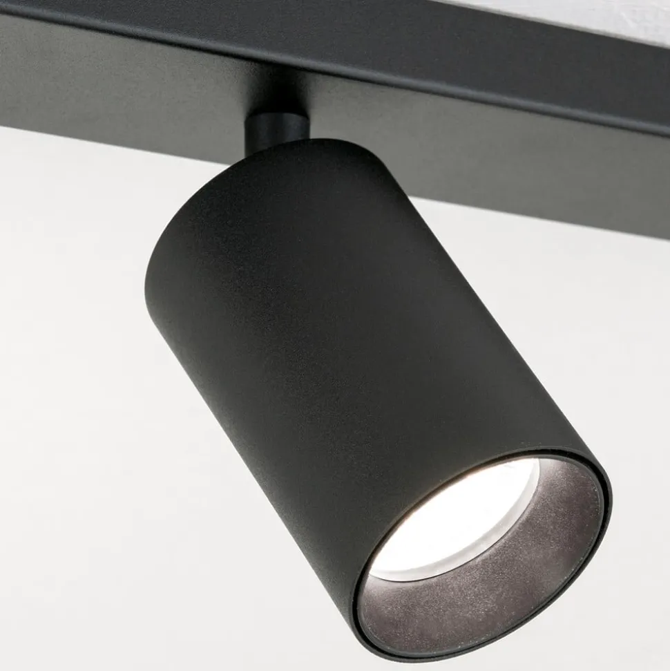 Plafondspot Sean 6-lamps, zwart