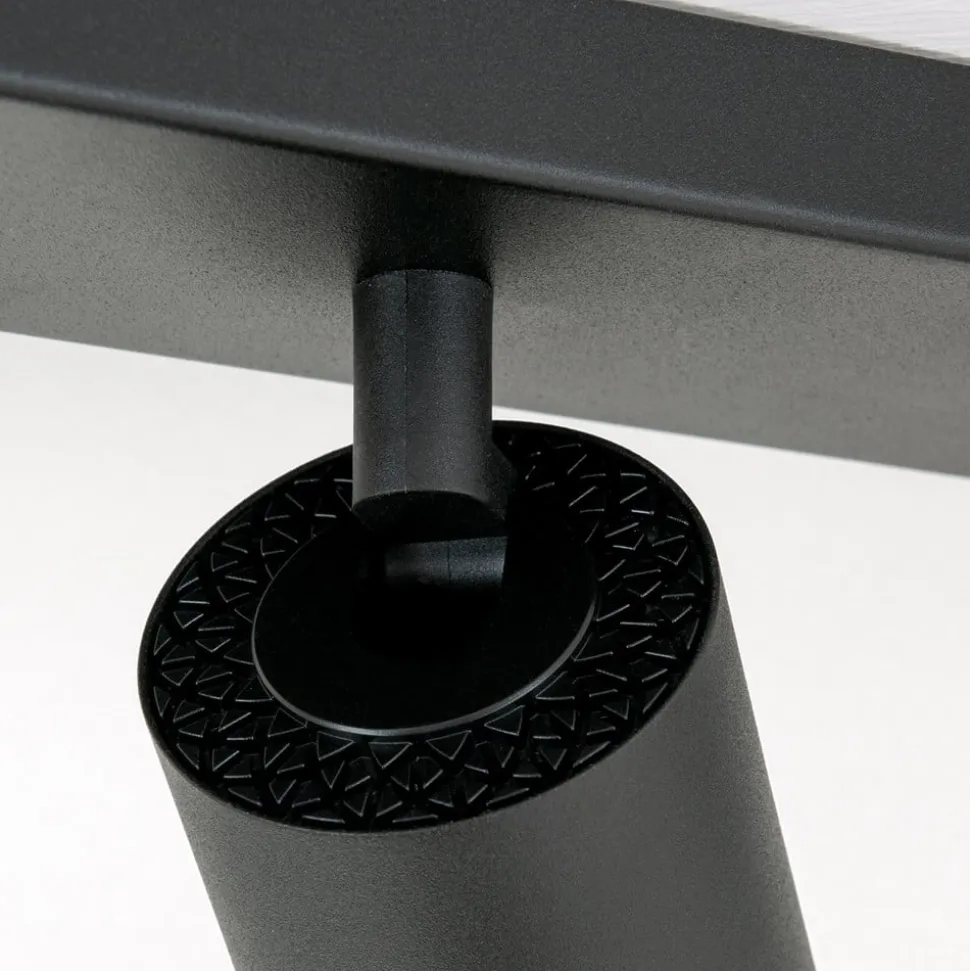 Plafondspot Sean 6-lamps, zwart