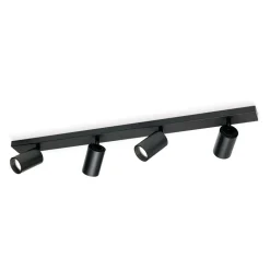 Plafondspot Sean 4-lamps, zwart