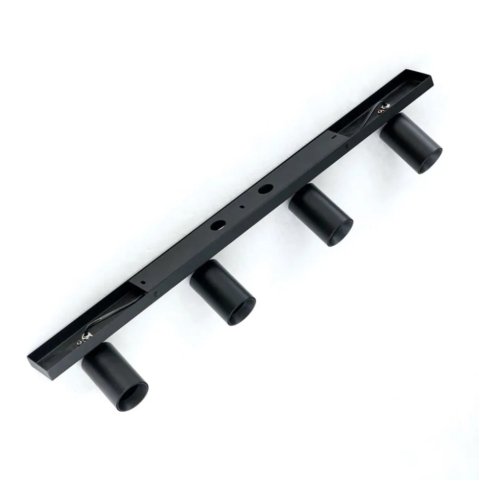 Plafondspot Sean 4-lamps, zwart