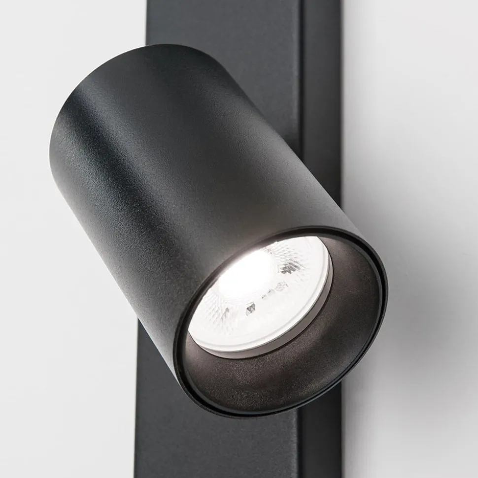 Plafondspot Sean 4-lamps, zwart