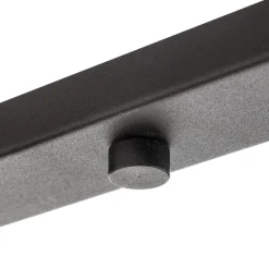 Plafondspot Square, zwart, 4-lamps lineair