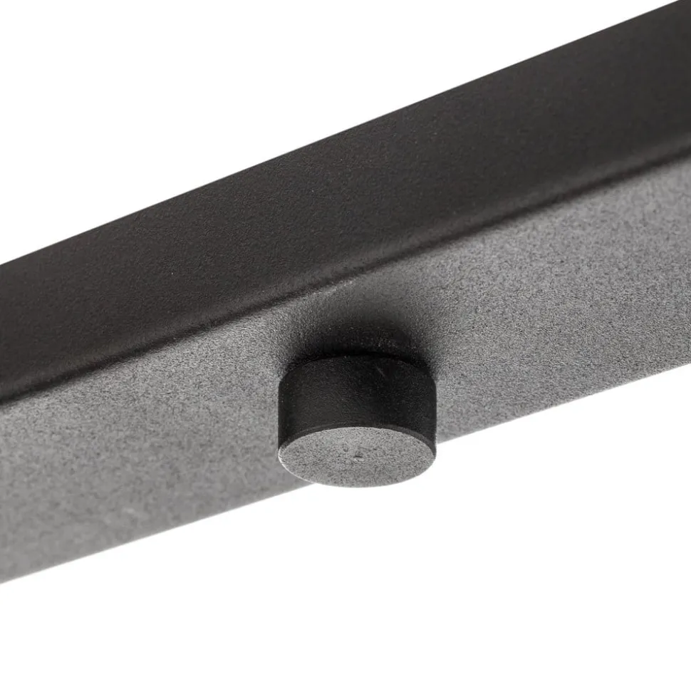 Plafondspot Square, zwart, 4-lamps lineair