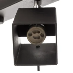 Plafondspot Square, zwart, 4-lamps lineair